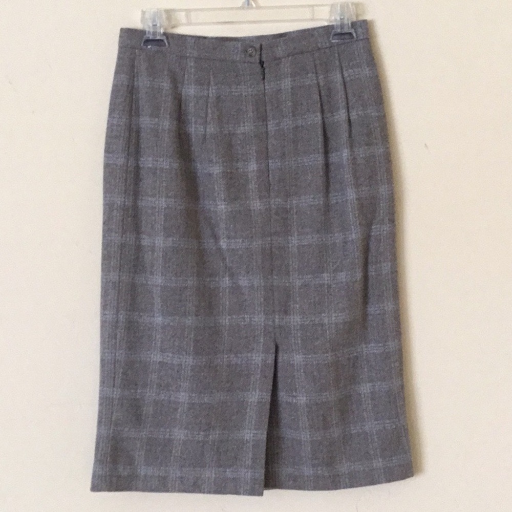 Talbots Pencil Skirt Wool Cashmere Gray Size 6 - Picture 2 of 6